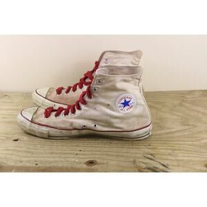 Vintage Chuck Taylor Converse Sneakers Mens 16 High Tops White Beige USA